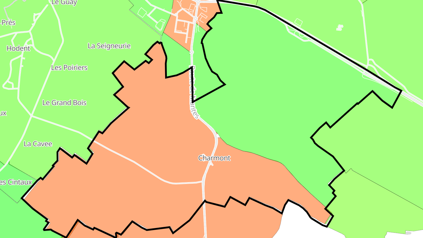 Carte des prix de l'immobilier Charmont