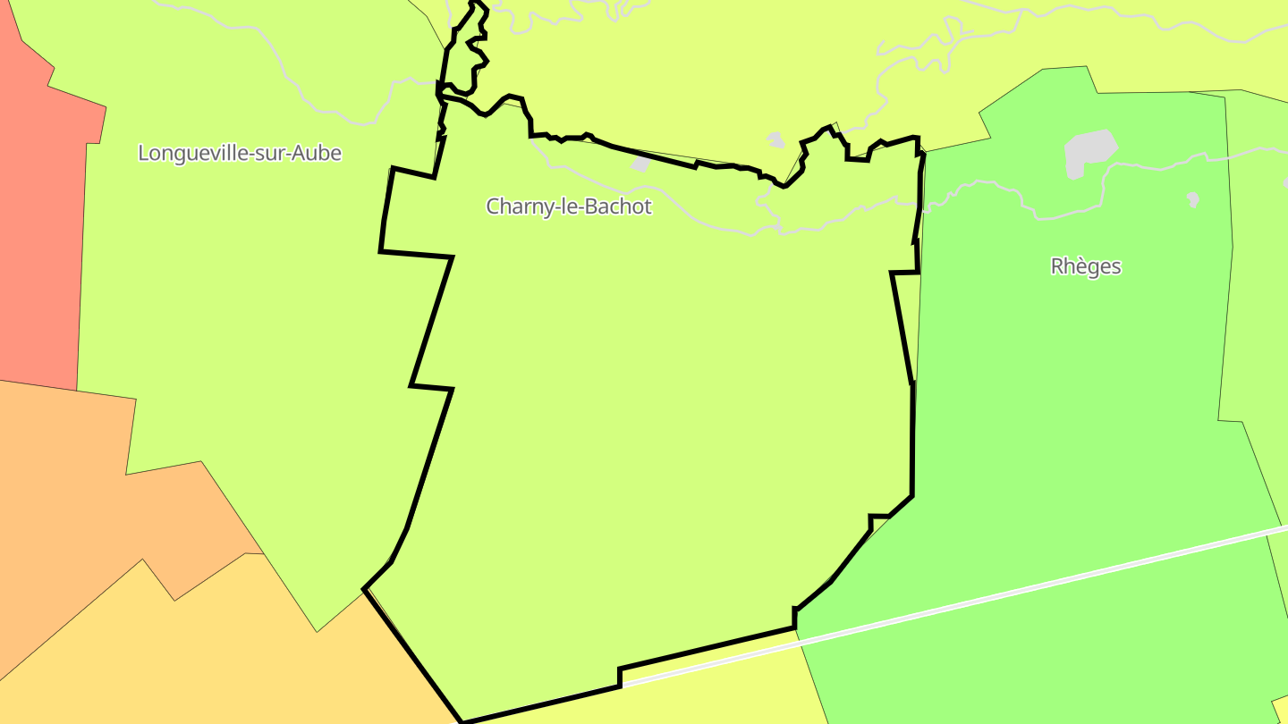 Carte des prix de l'immobilier Charny-le-Bachot