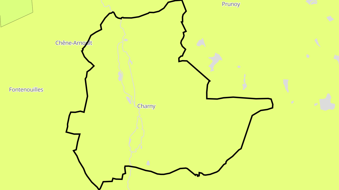 Carte des prix de l'immobilier Charny