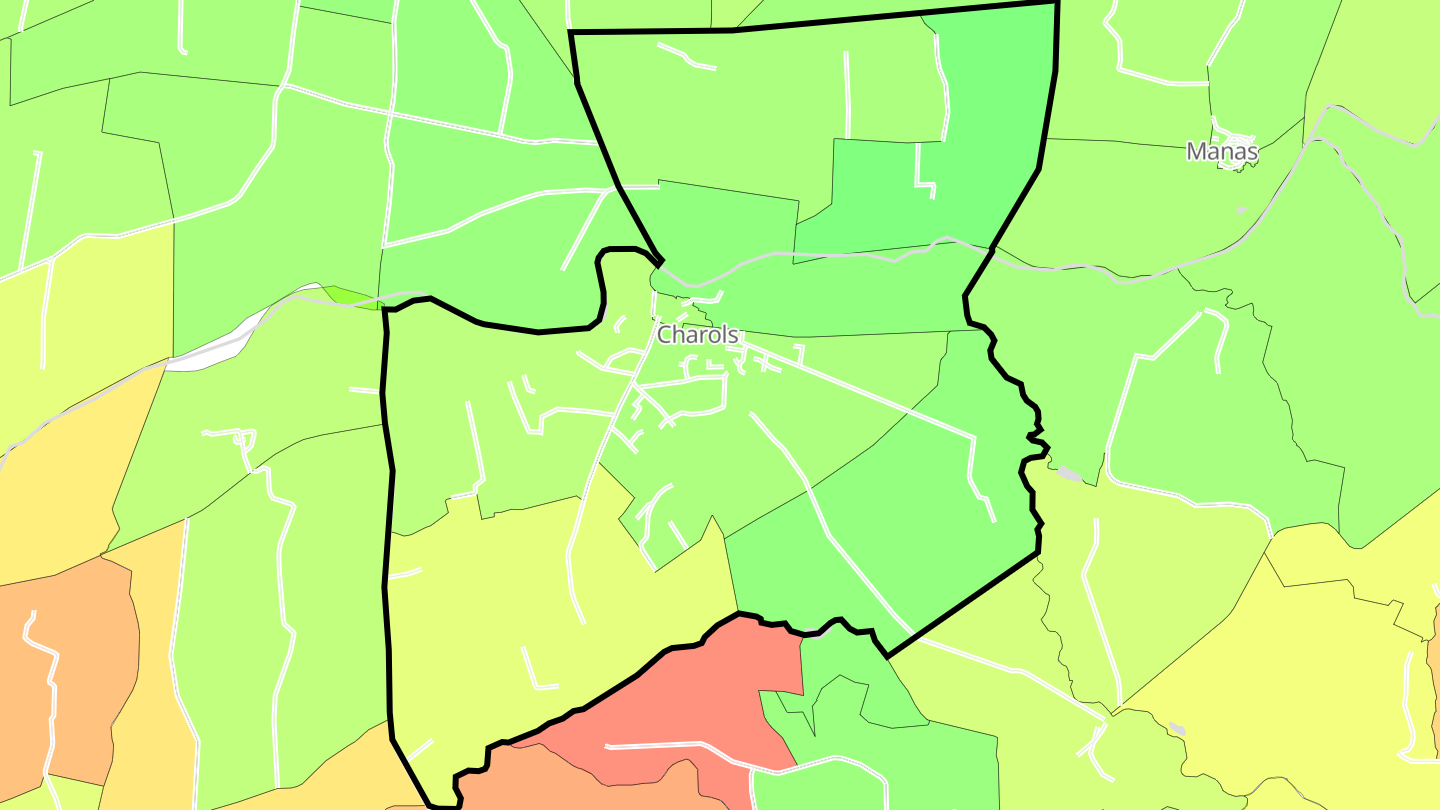 Carte des prix de l'immobilier Charols
