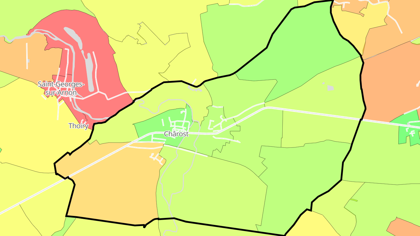 Carte des prix de l'immobilier Chârost