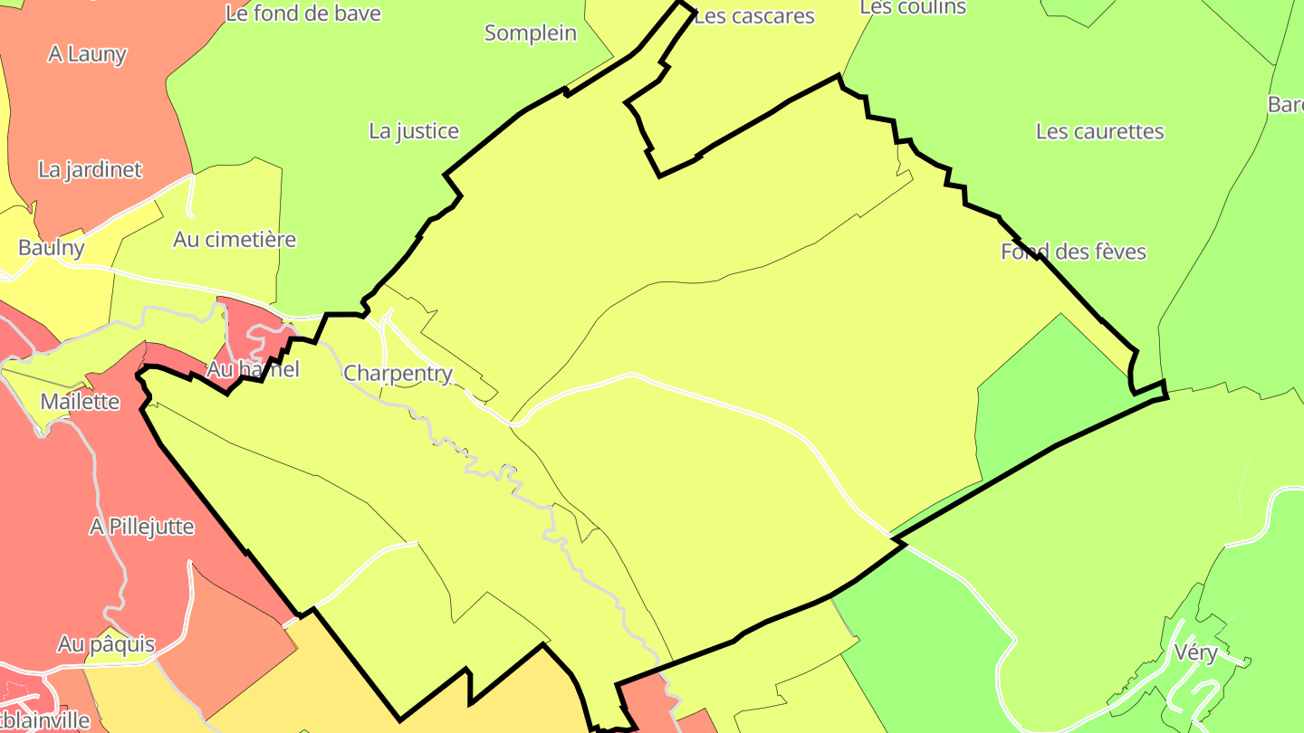 Carte des prix de l'immobilier Charpentry