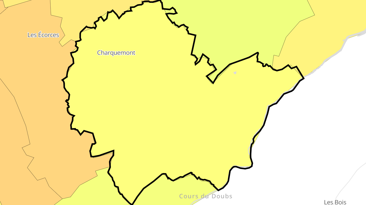Carte des prix de l'immobilier Charquemont