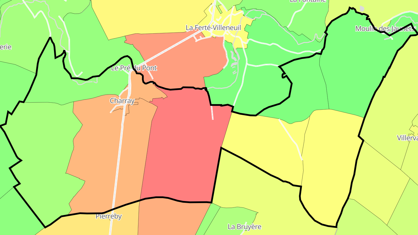 Carte des prix de l'immobilier Charray