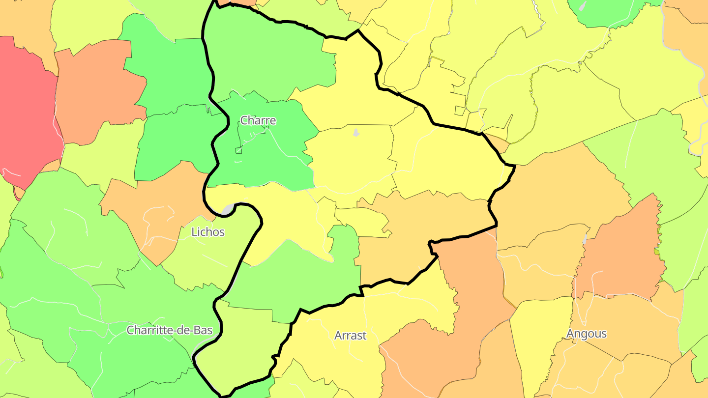 Carte des prix de l'immobilier Charre