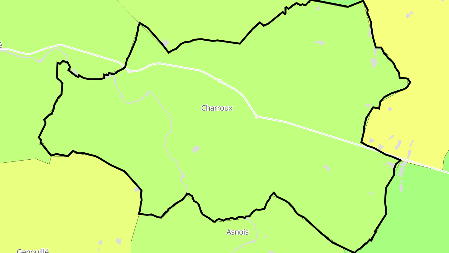 Carte des prix de l'immobilier Charroux