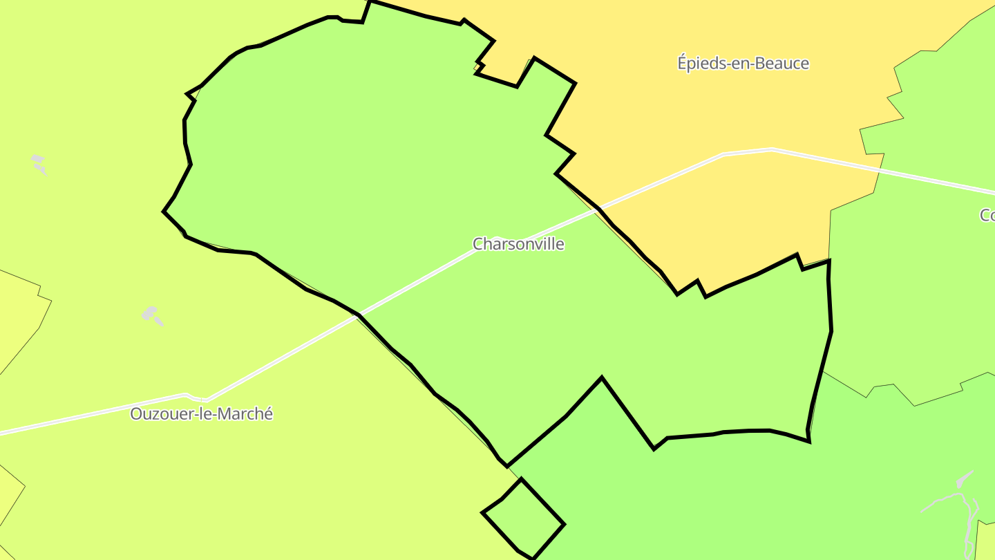 Carte des prix de l'immobilier Charsonville