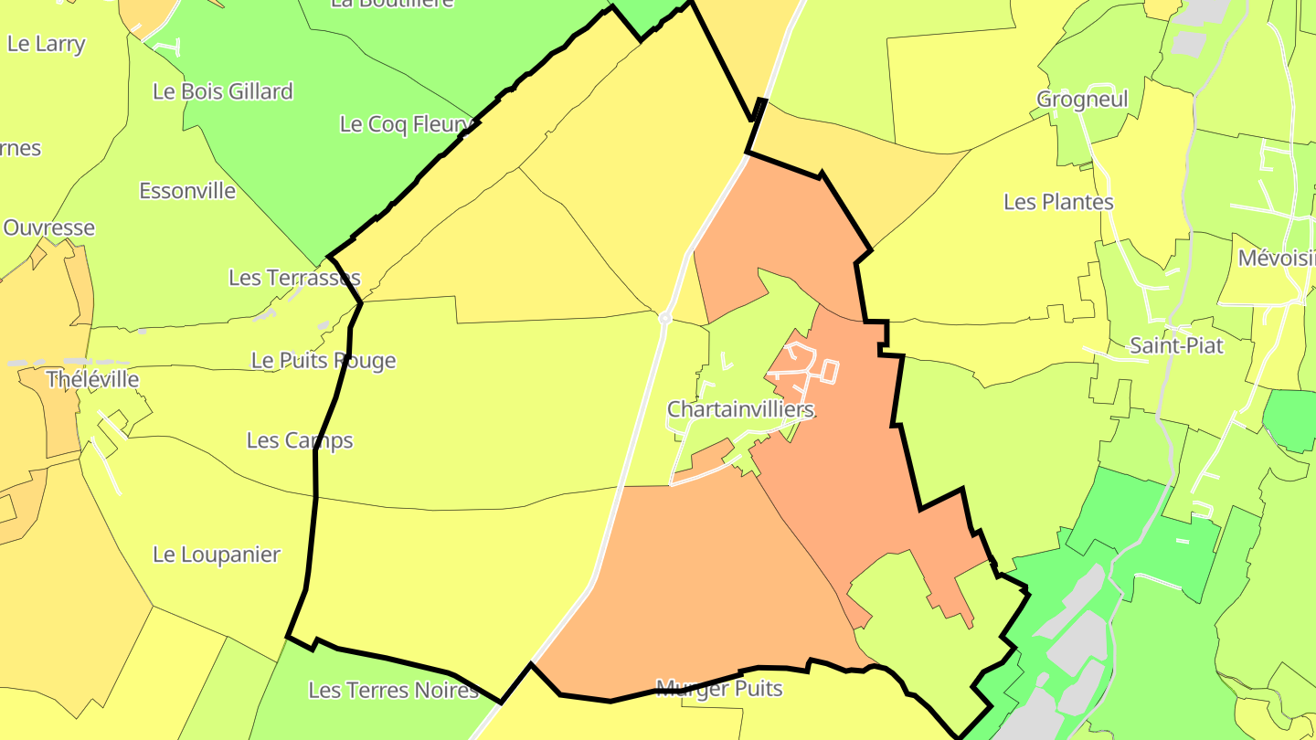 Carte des prix de l'immobilier Chartainvilliers