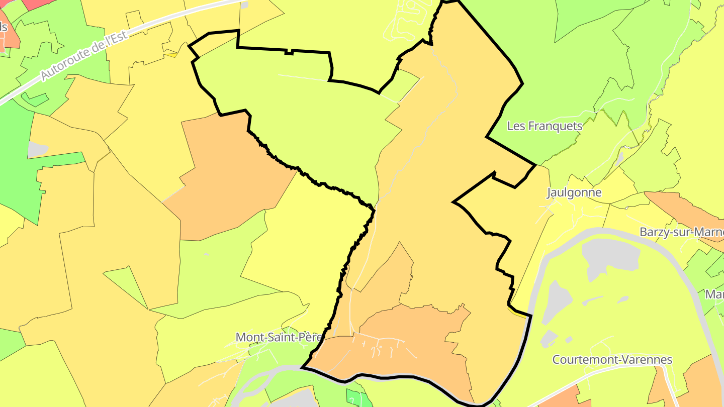 Carte des prix de l'immobilier Chartèves