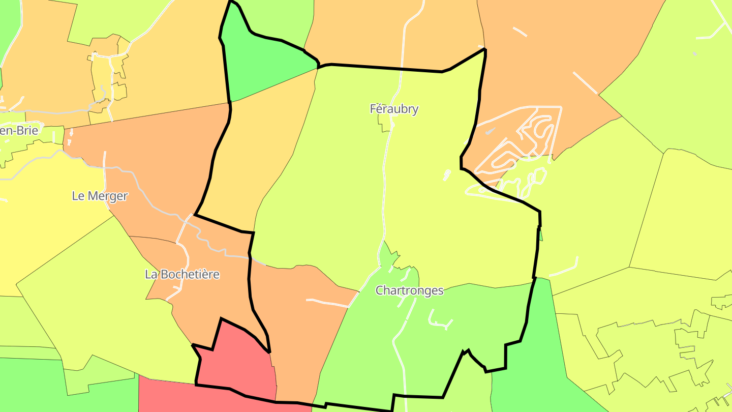 Carte des prix de l'immobilier Chartronges