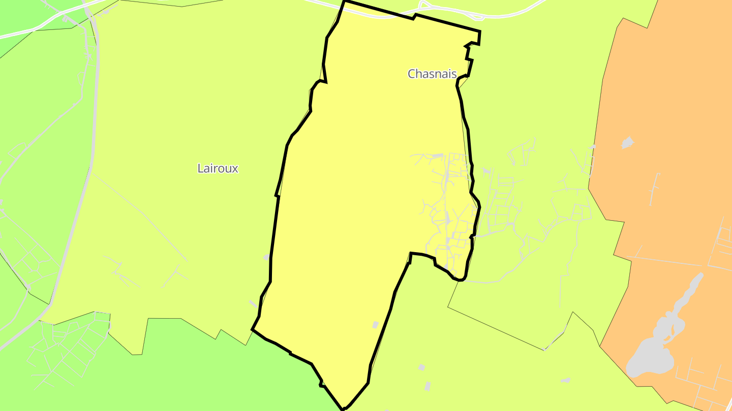 Carte des prix de l'immobilier Chasnais