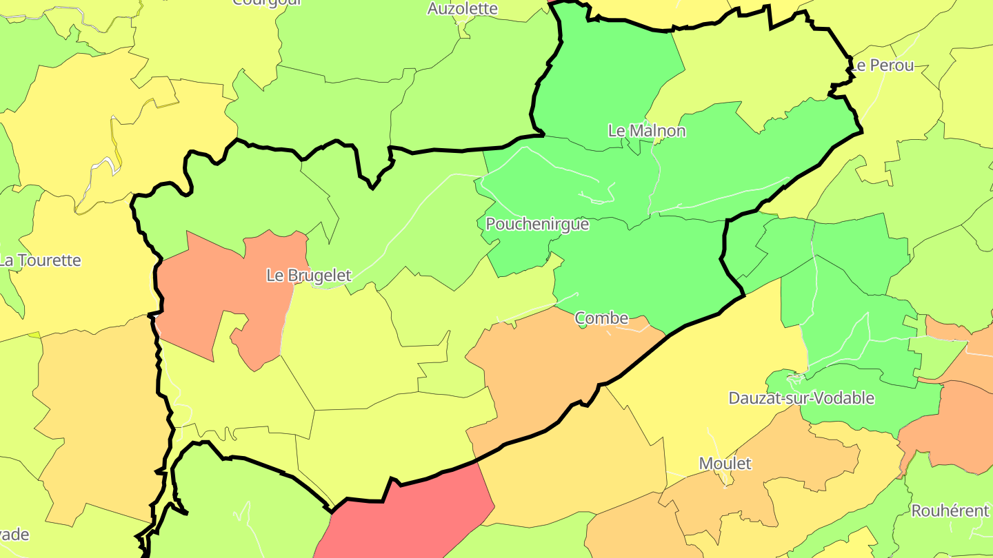 Carte des prix de l'immobilier Chassagne