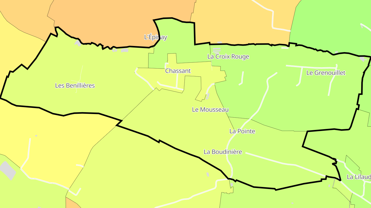 Carte des prix de l'immobilier Chassant