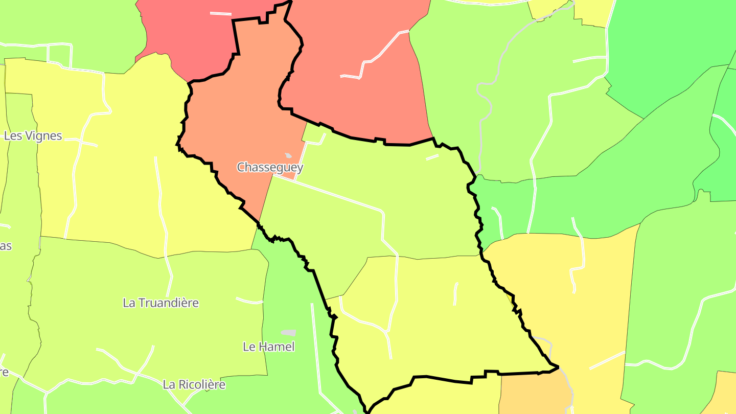Carte des prix de l'immobilier Chasseguey