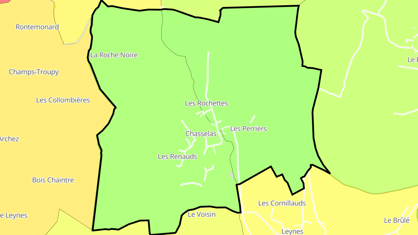 Carte des prix de l'immobilier Chasselas