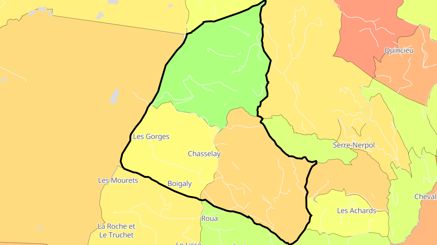 Carte des prix de l'immobilier Chasselay