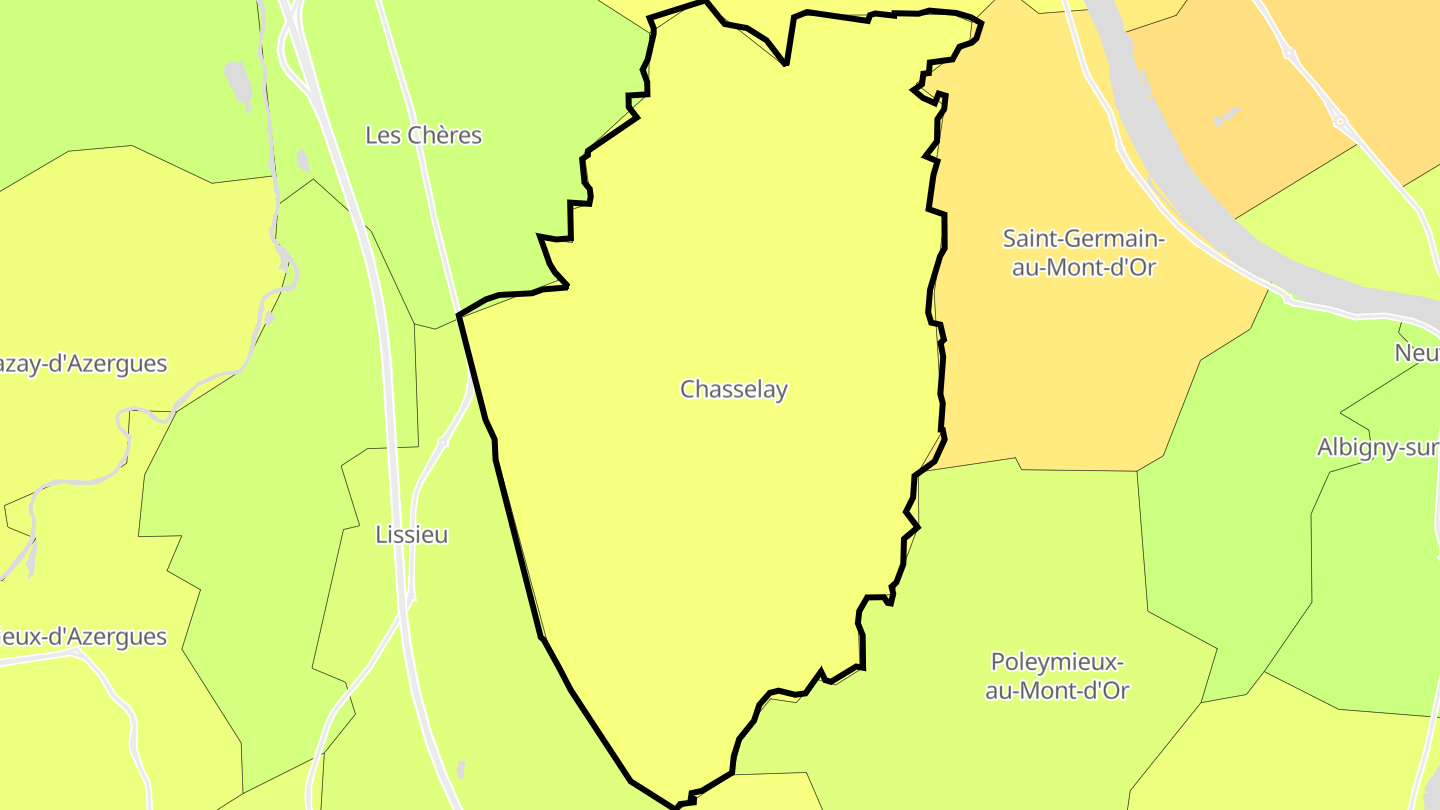 Carte des prix de l'immobilier Chasselay