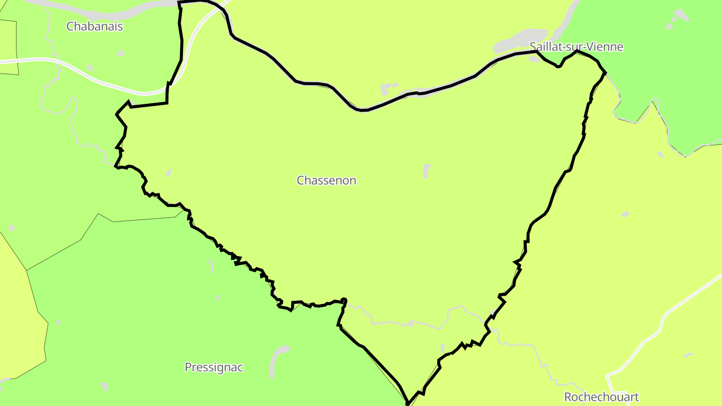Carte des prix de l'immobilier Chassenon