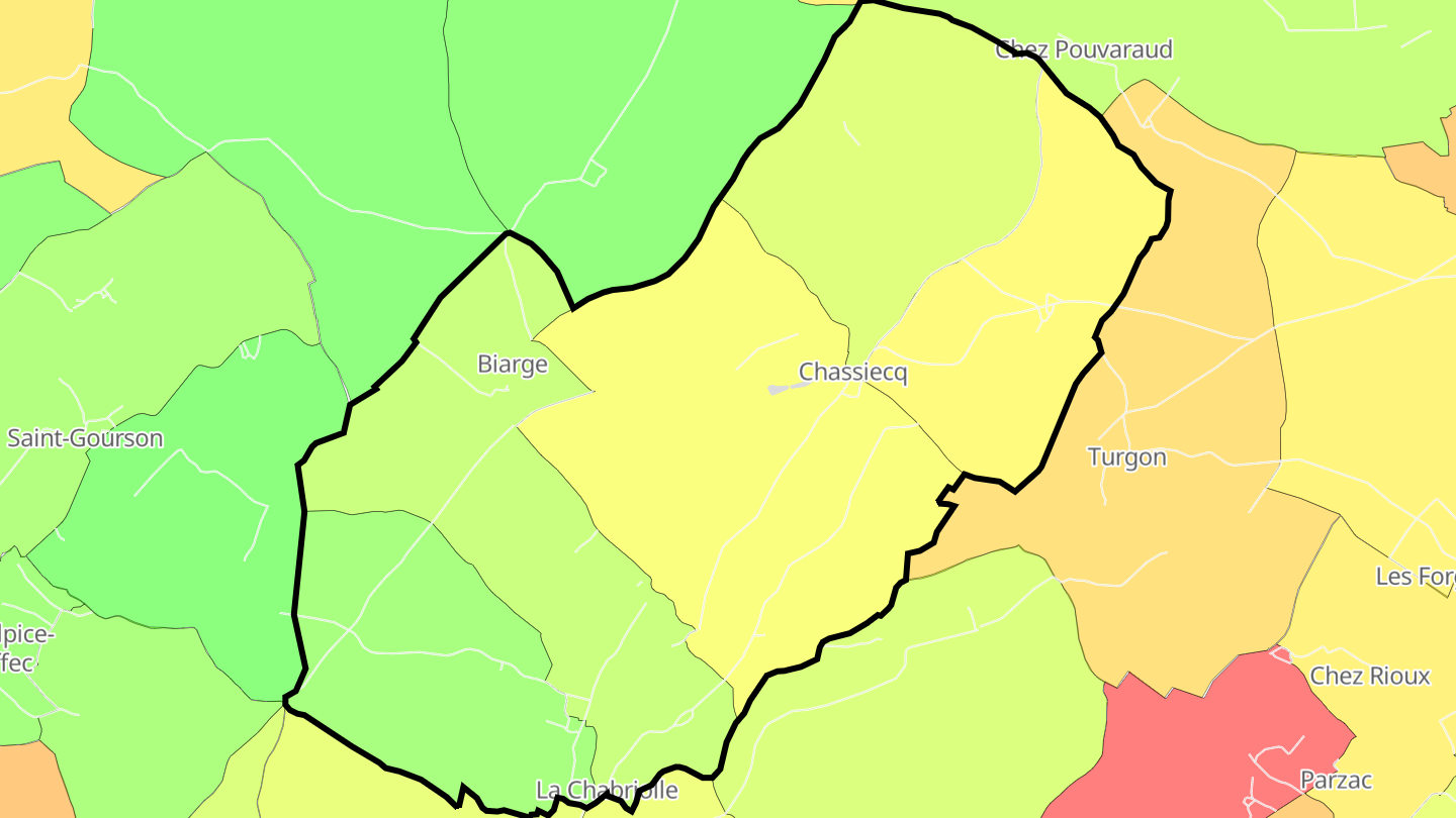 Carte des prix de l'immobilier Chassiecq