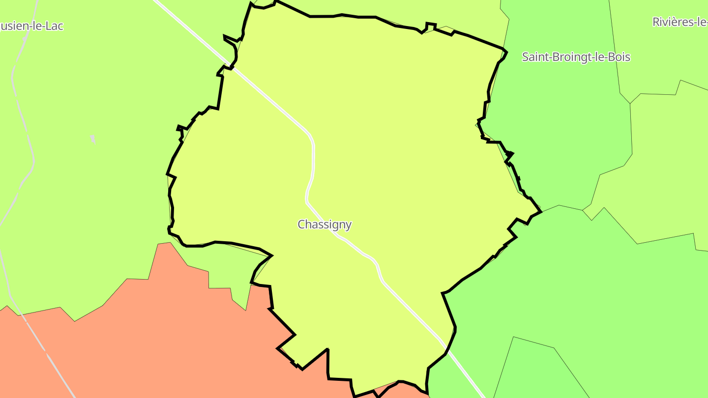Carte des prix de l'immobilier Chassigny