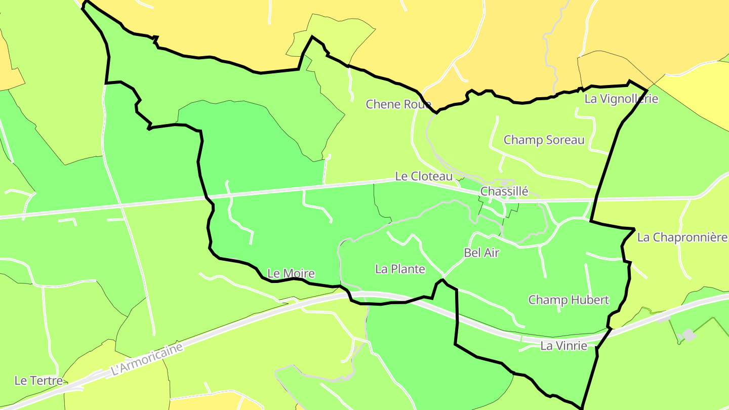 Carte des prix de l'immobilier Chassillé