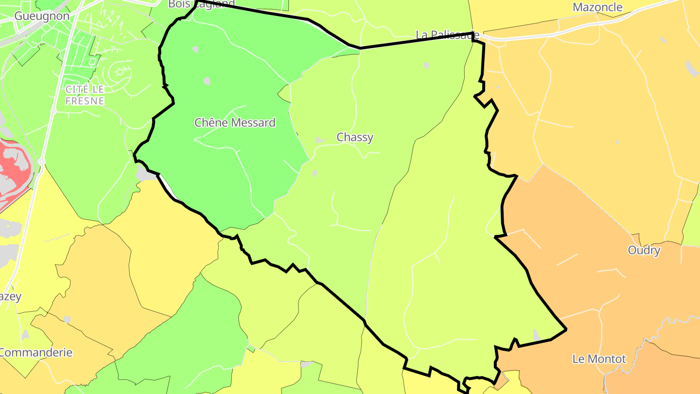 Carte des prix de l'immobilier Chassy