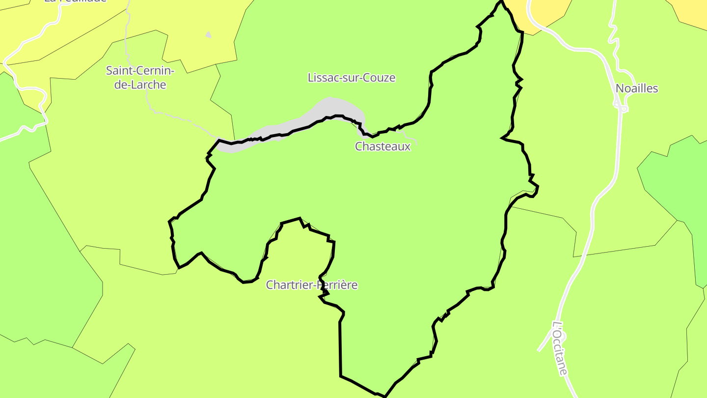 Carte des prix de l'immobilier Chasteaux
