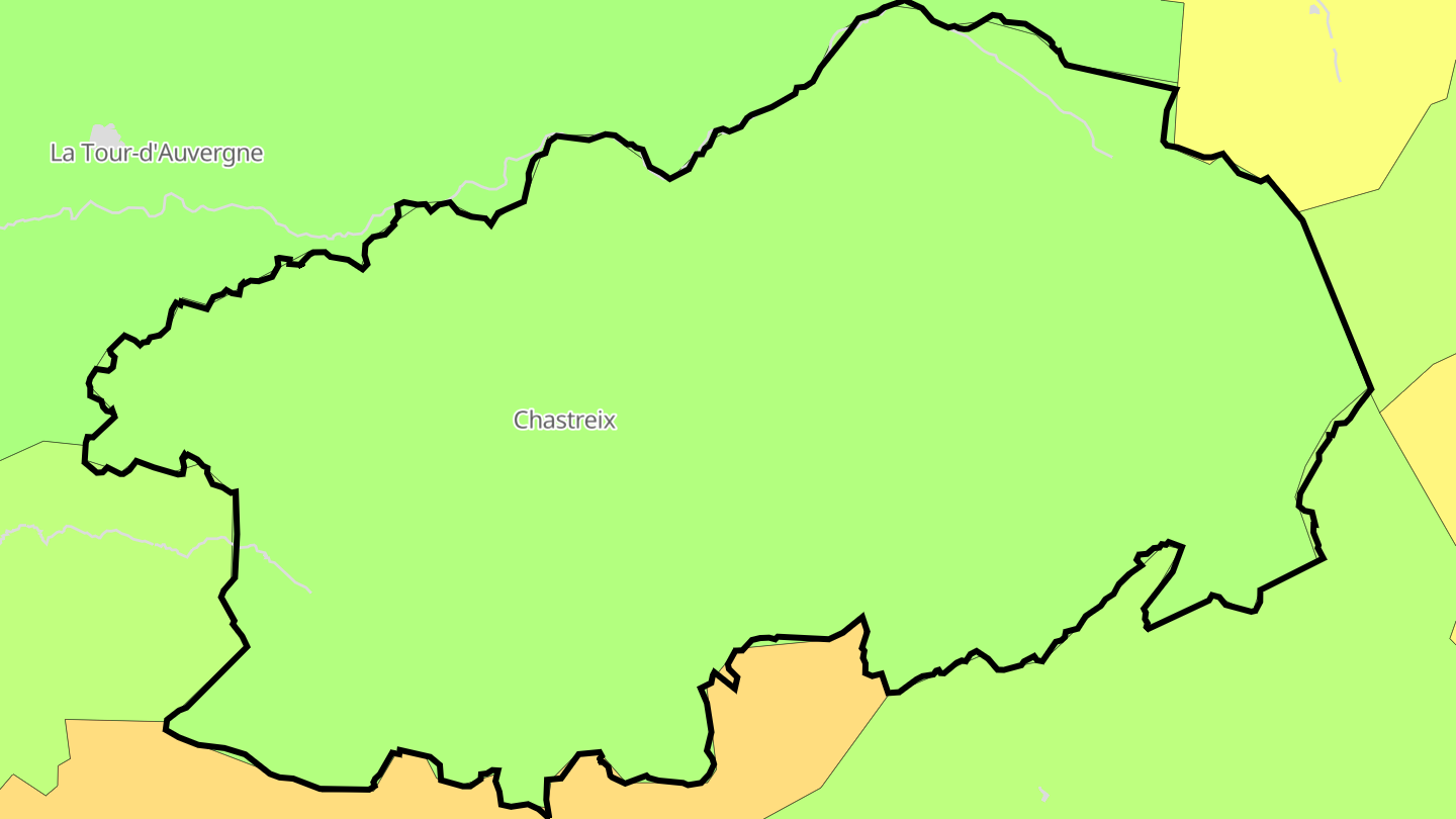 Carte des prix de l'immobilier Chastreix