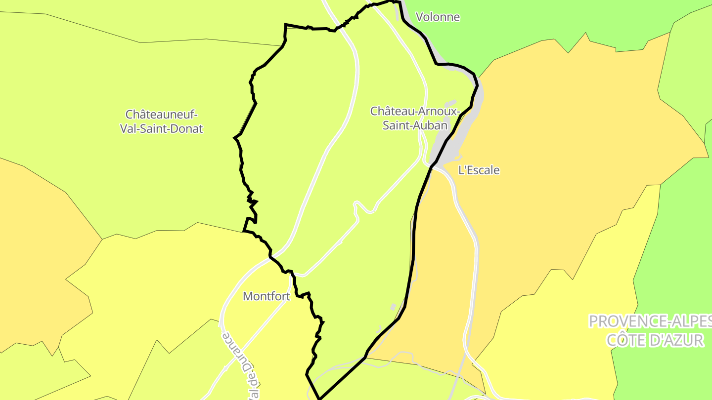 Carte des prix de l'immobilier Château-Arnoux-Saint-Auban