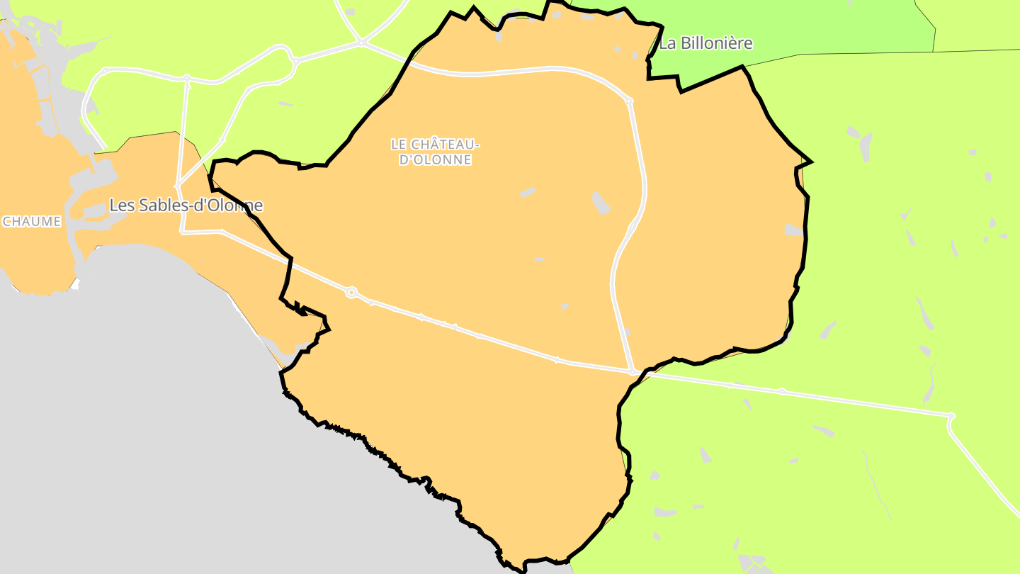 Carte des prix de l'immobilier Château-d'Olonne