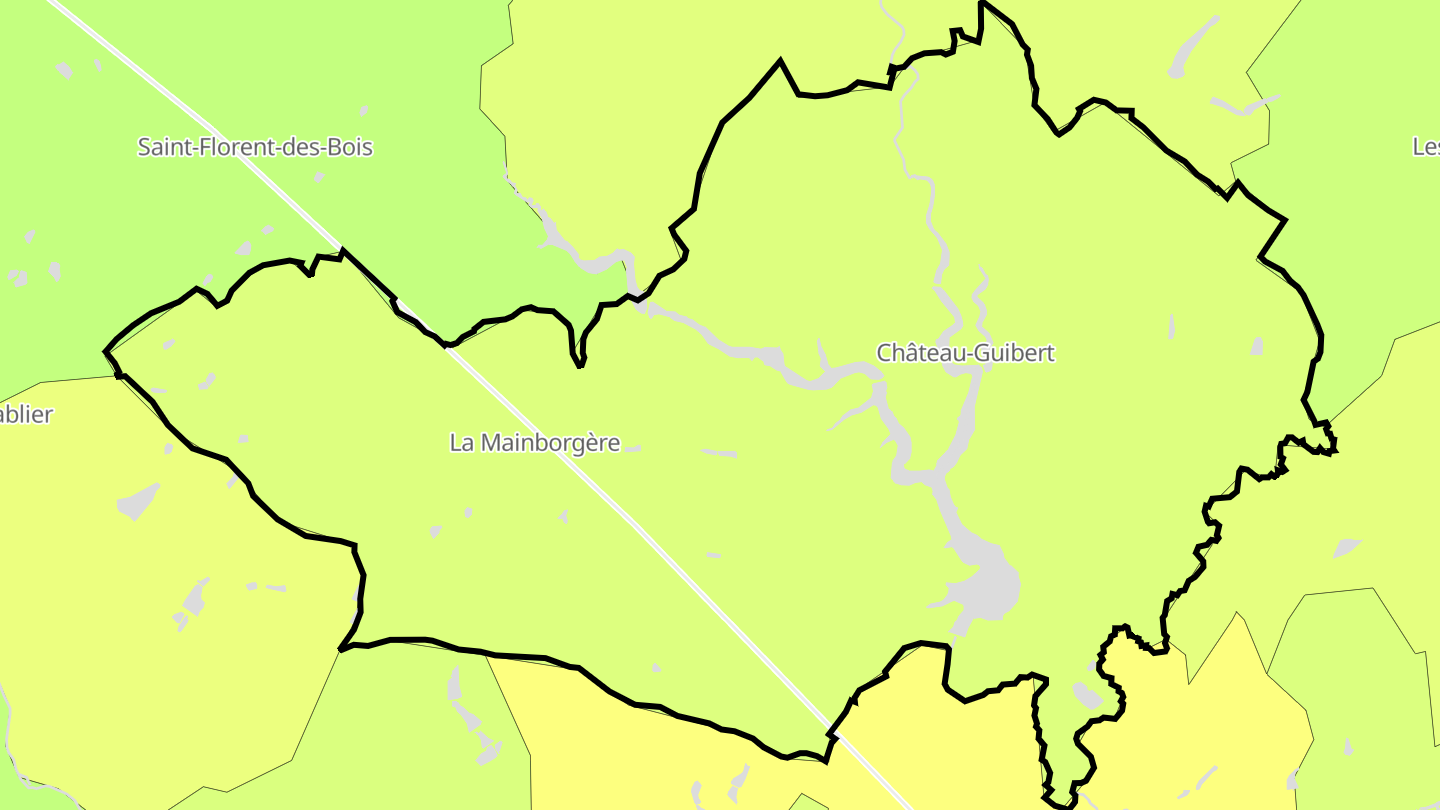 Carte des prix de l'immobilier Château-Guibert