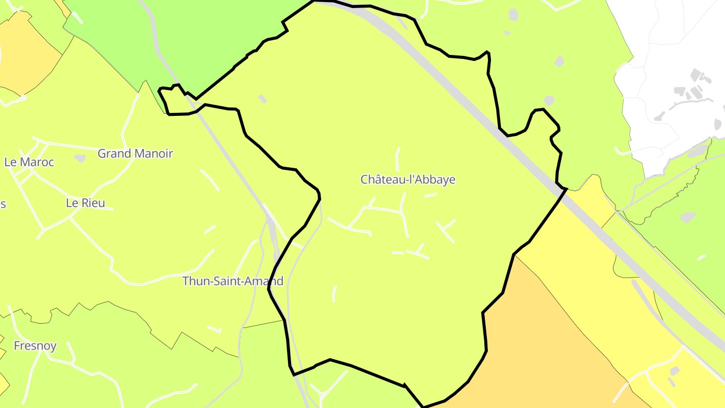 Carte des prix de l'immobilier Château-l'Abbaye