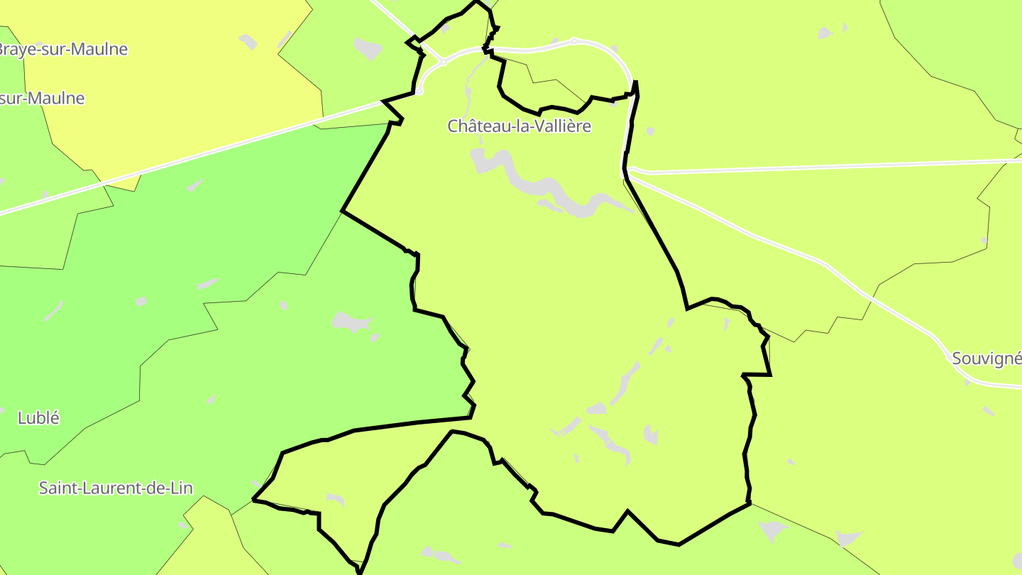 Carte des prix de l'immobilier Château-la-Vallière