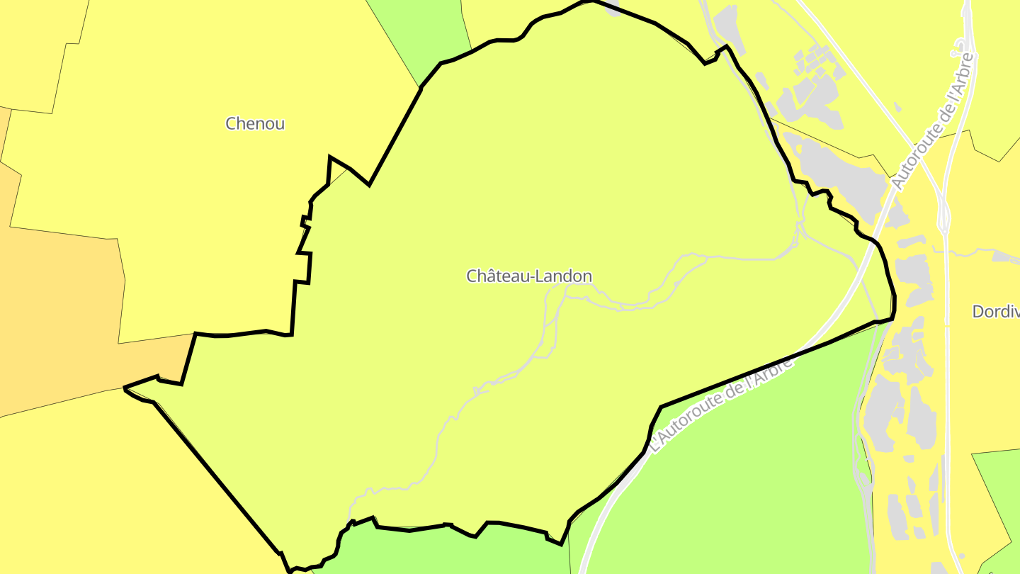 Carte des prix de l'immobilier Château-Landon
