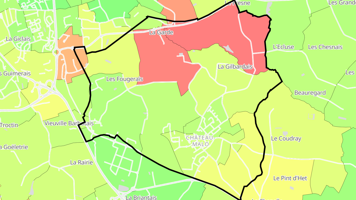 Carte des prix de l'immobilier Château-Malo