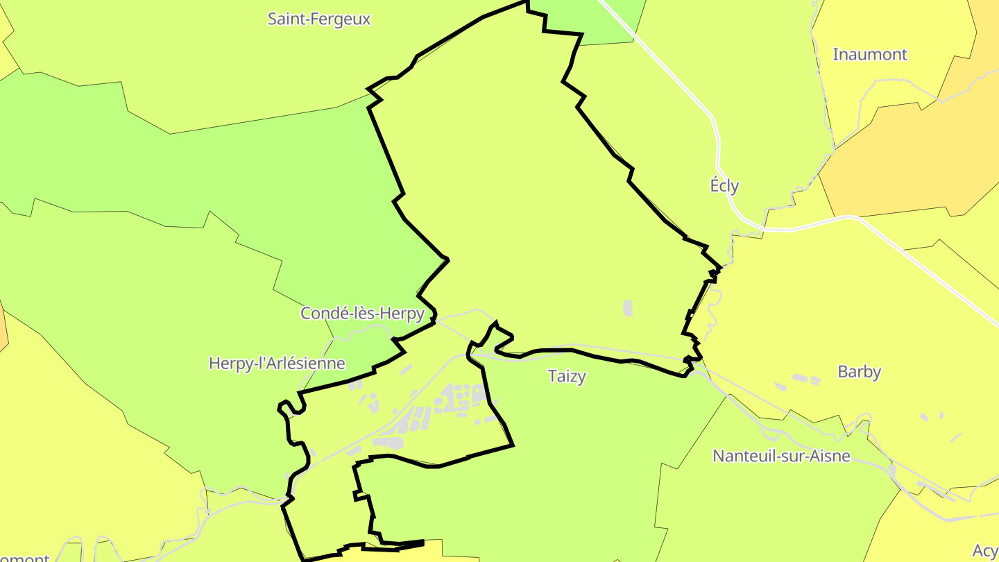 Carte des prix de l'immobilier Château-Porcien
