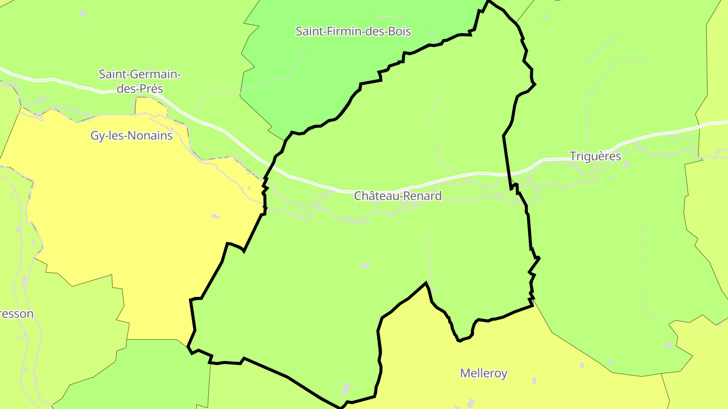 Carte des prix de l'immobilier Château-Renard