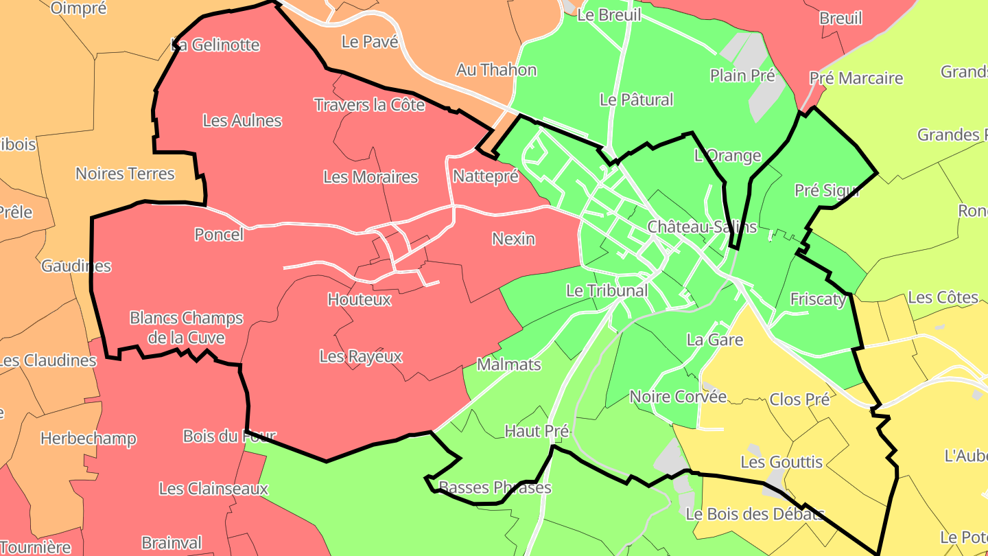 Carte des prix de l'immobilier Château-Salins