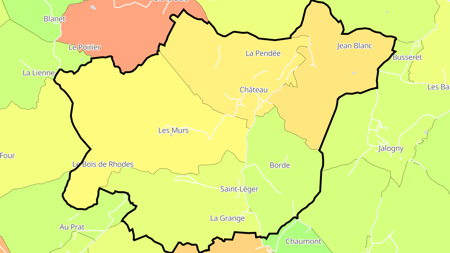 Carte des prix de l'immobilier Château