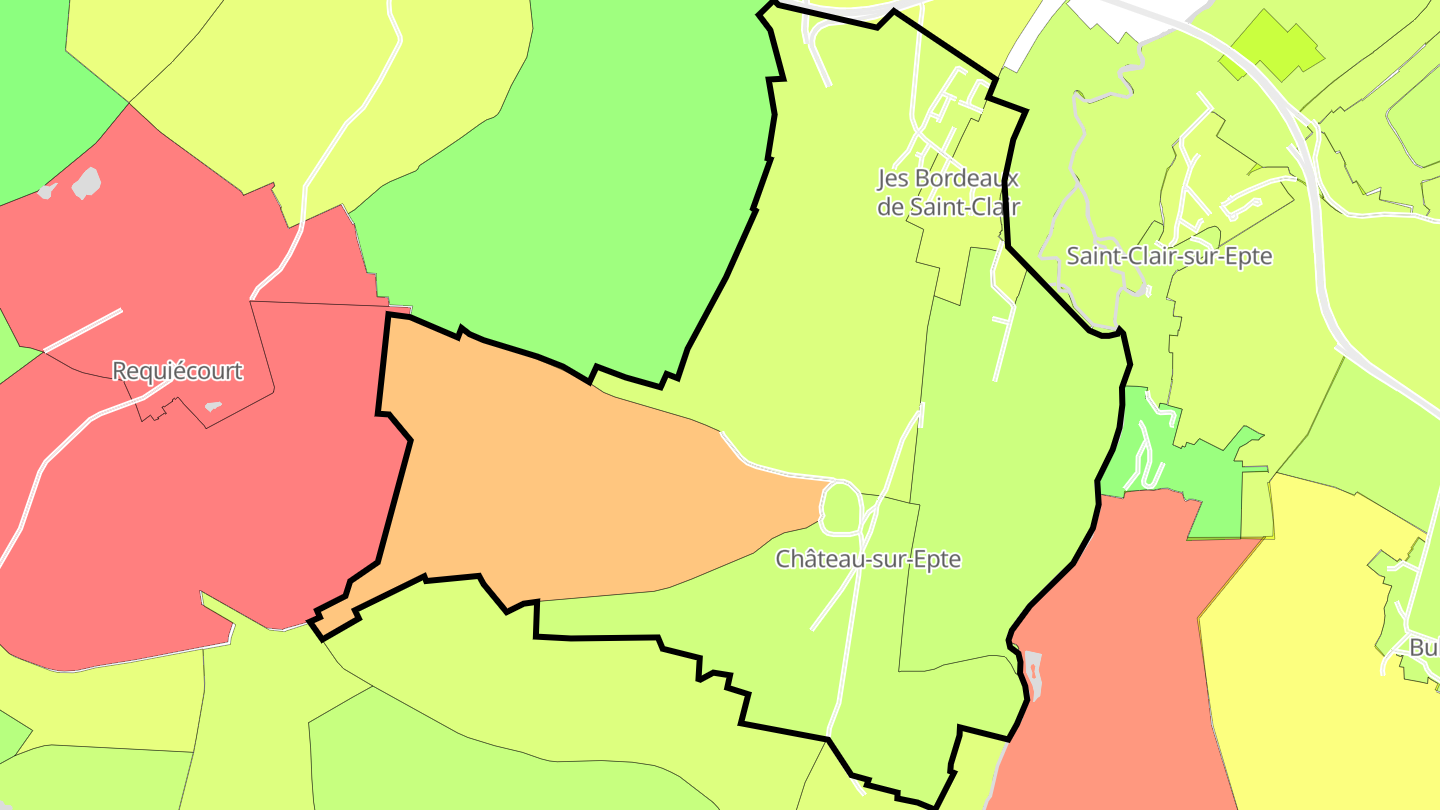 Carte des prix de l'immobilier Château-sur-Epte