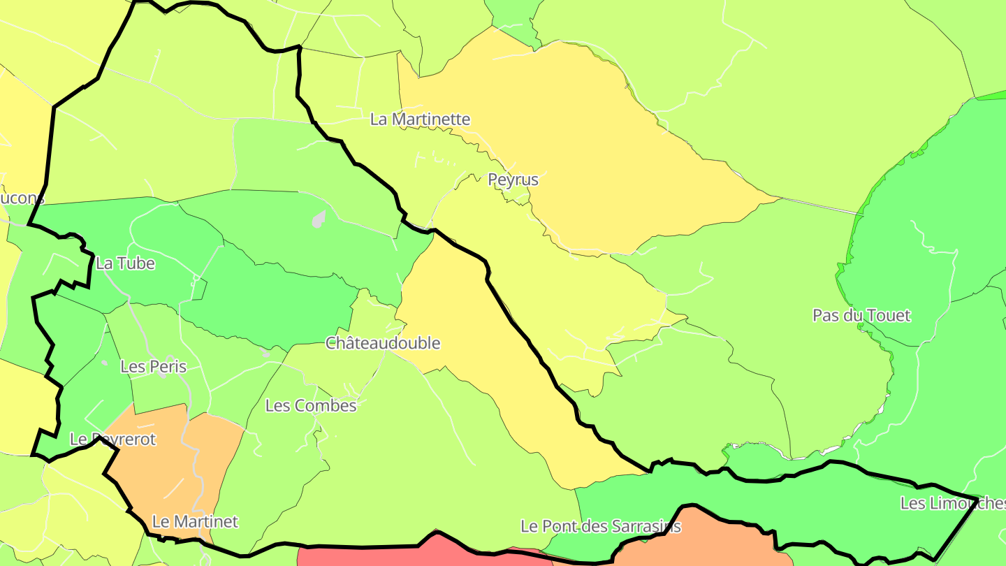 Carte des prix de l'immobilier Châteaudouble