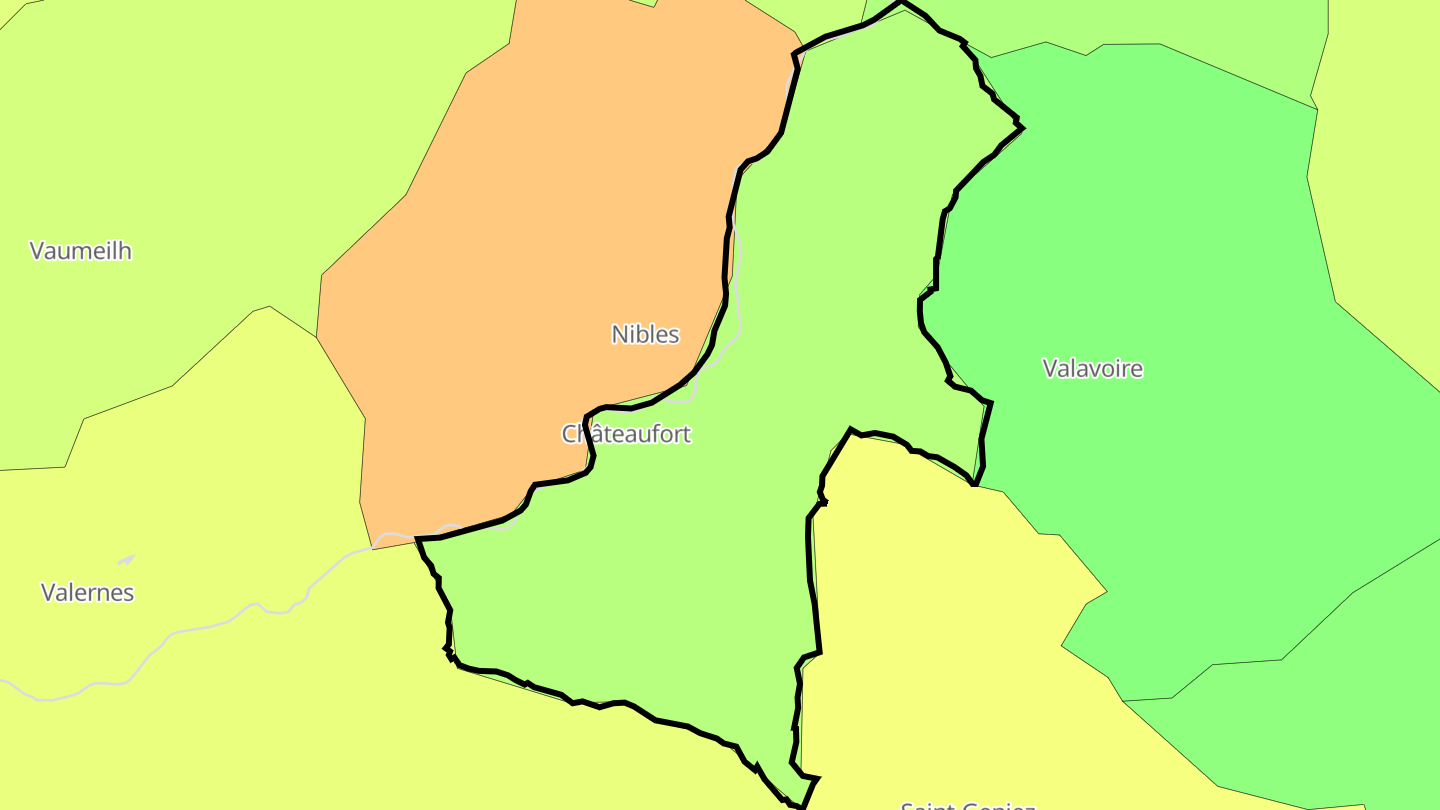 Carte des prix de l'immobilier Châteaufort