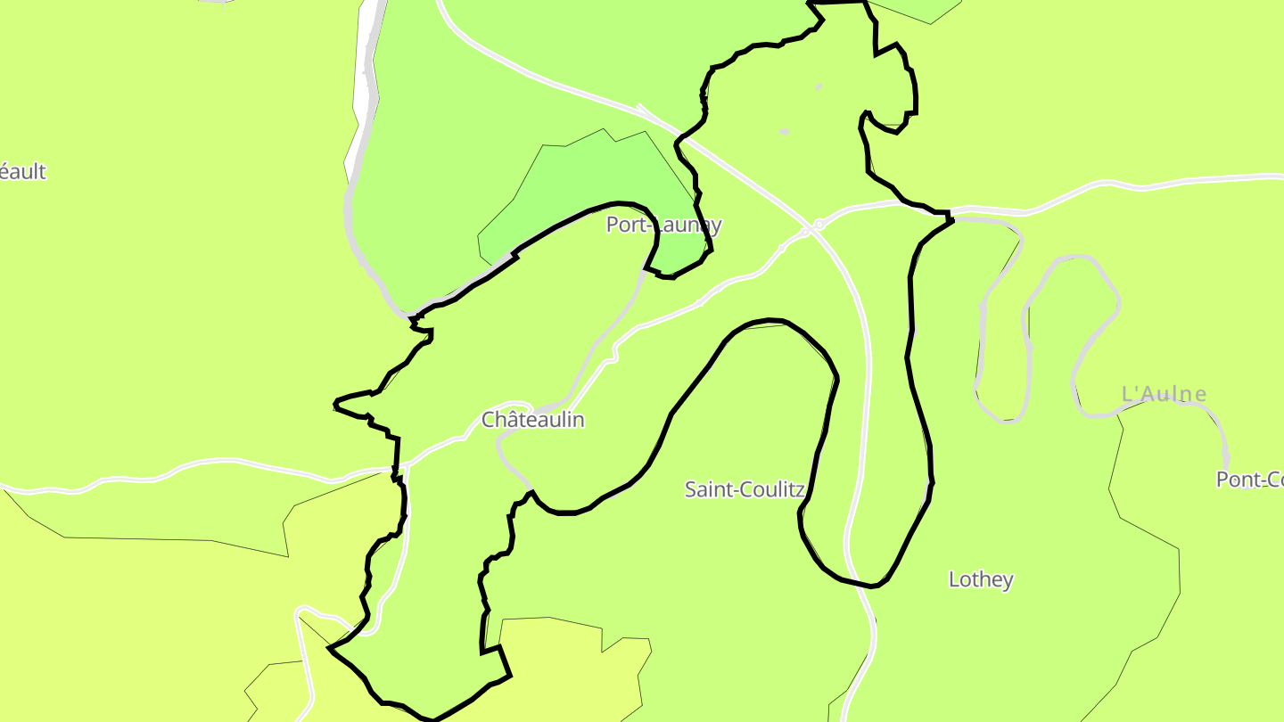 Carte des prix de l'immobilier Châteaulin