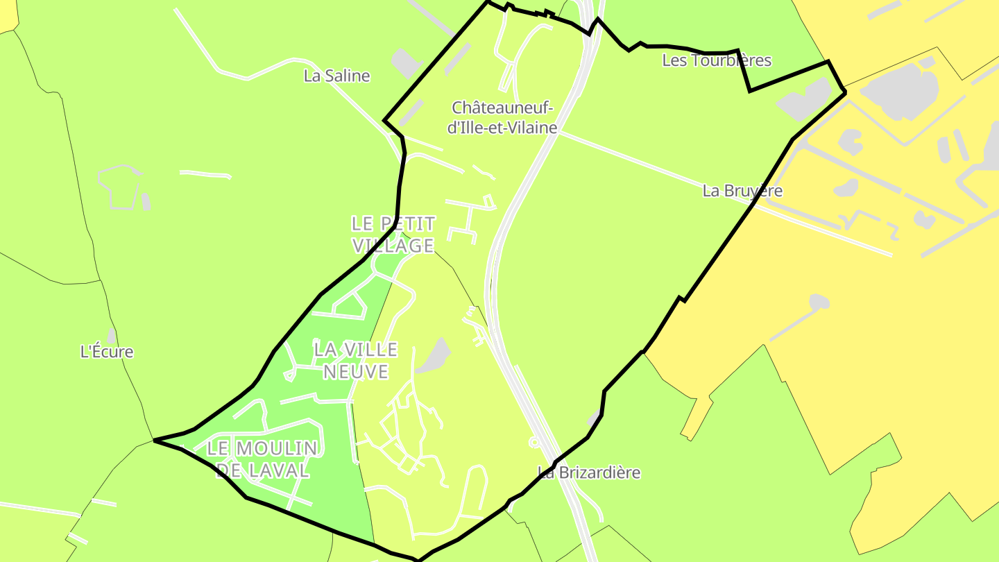 Carte des prix de l'immobilier Châteauneuf-d'Ille-et-Vilaine