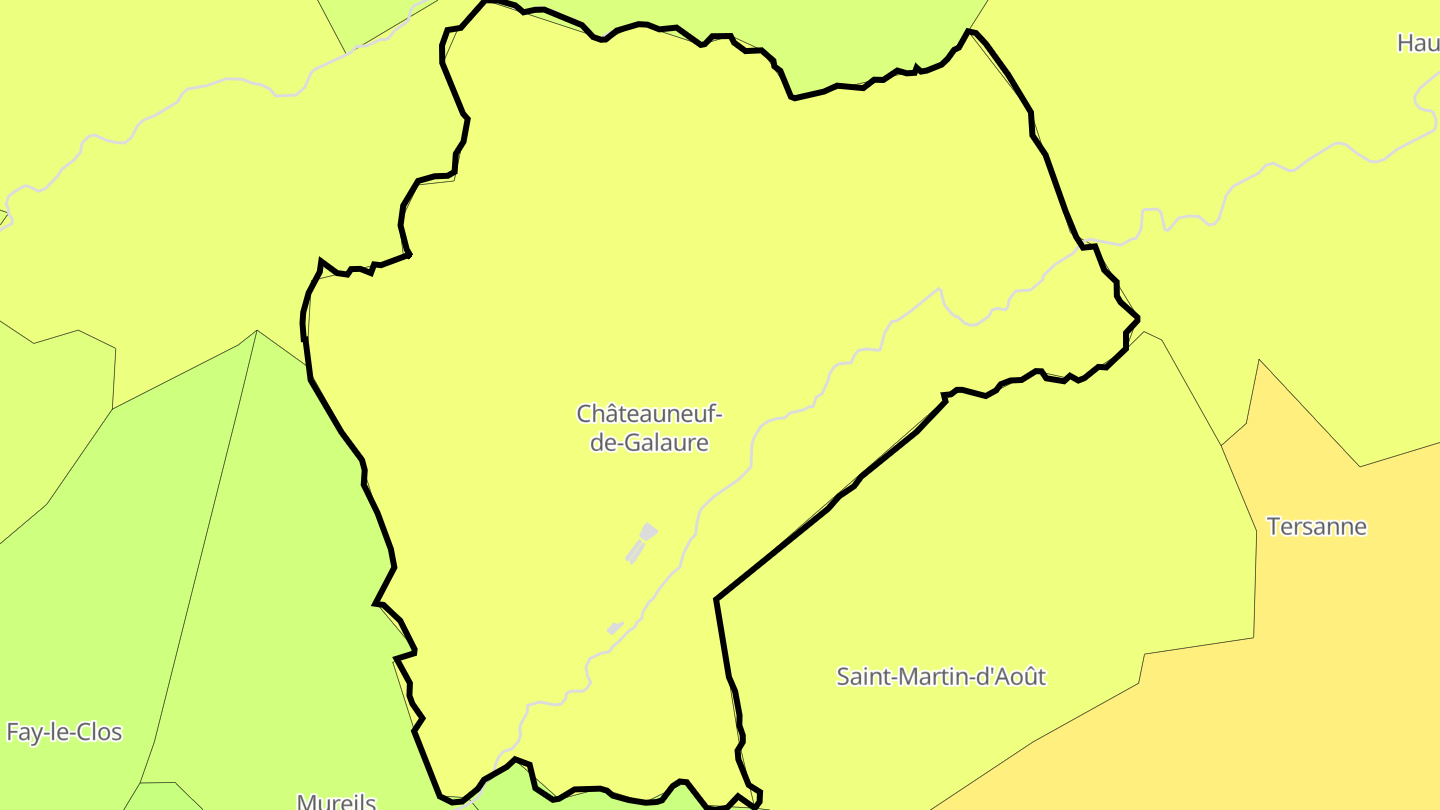 Carte des prix de l'immobilier Châteauneuf-de-Galaure