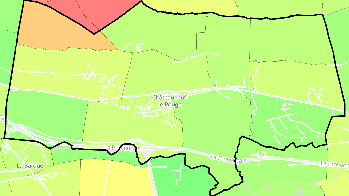 Carte des prix de l'immobilier Châteauneuf-le-Rouge