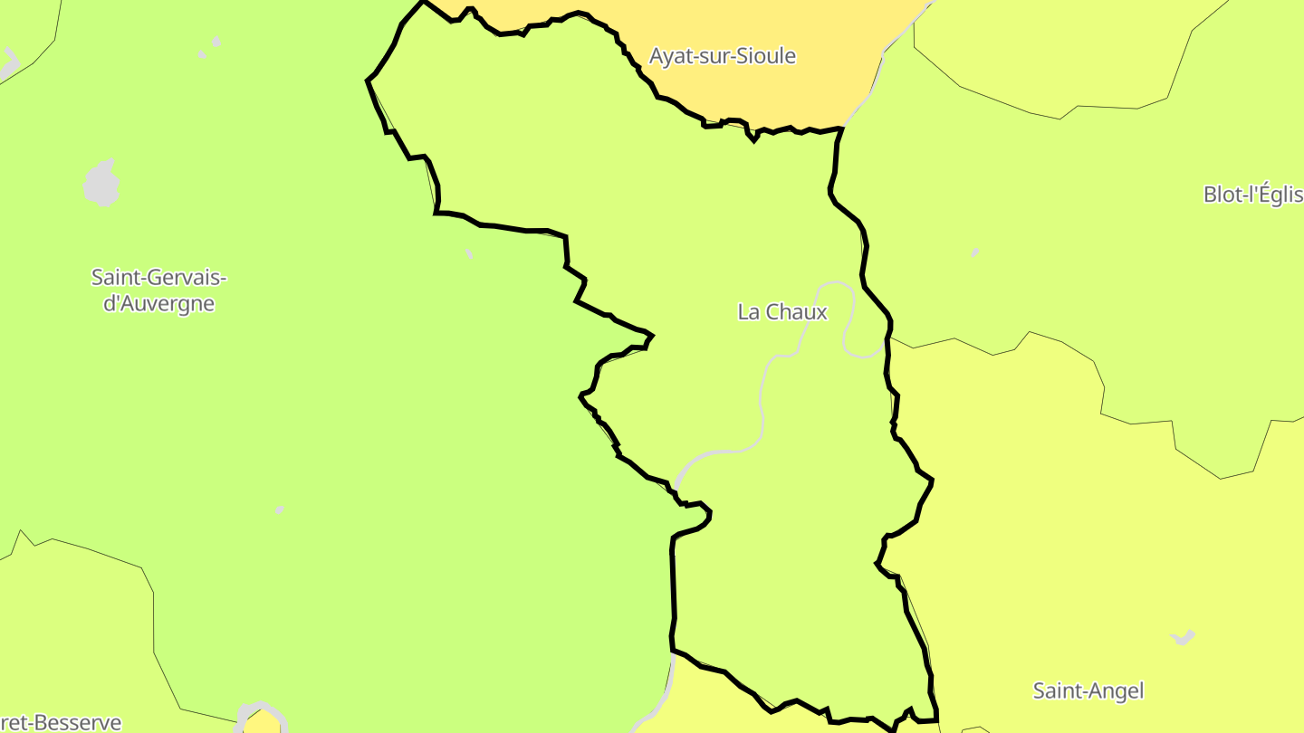 Carte des prix de l'immobilier Châteauneuf-les-Bains