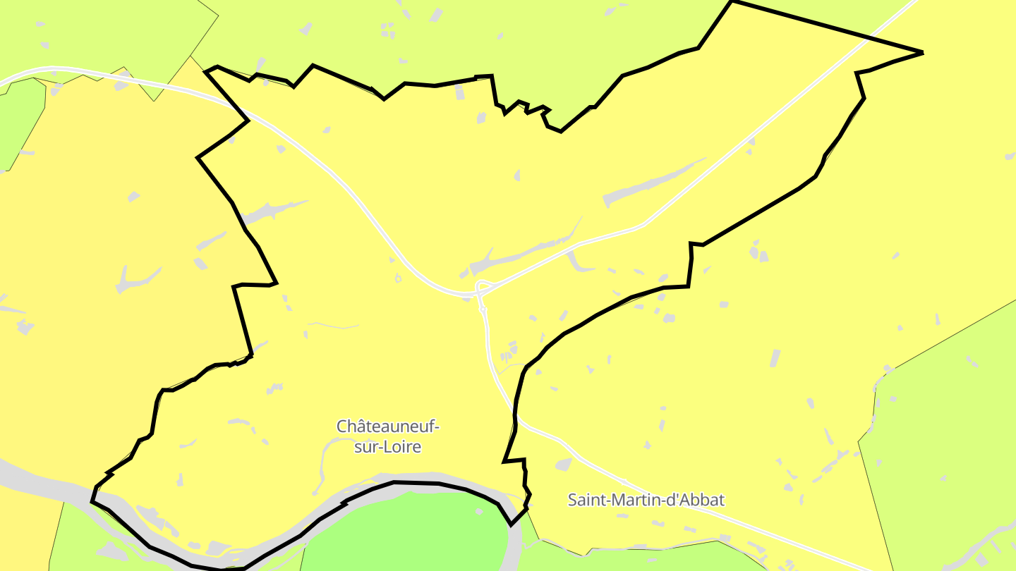 Carte des prix de l'immobilier Châteauneuf-sur-Loire