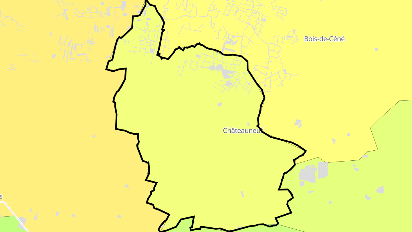 Carte des prix de l'immobilier Châteauneuf