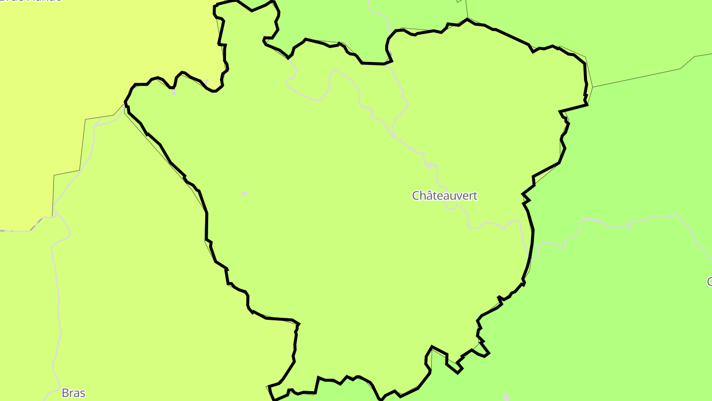 Carte des prix de l'immobilier Châteauvert